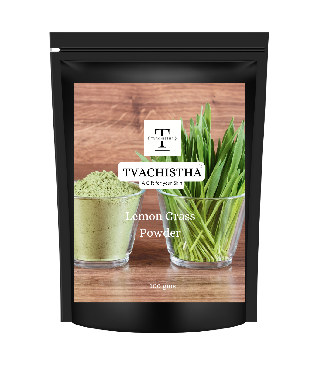 Tvachistha Lemon Grass Powder for Hair & Skin | Cymbopogon Citratus | Soothing Face Mask, Hair Growth, Scalp Care, Natural Beauty 100g