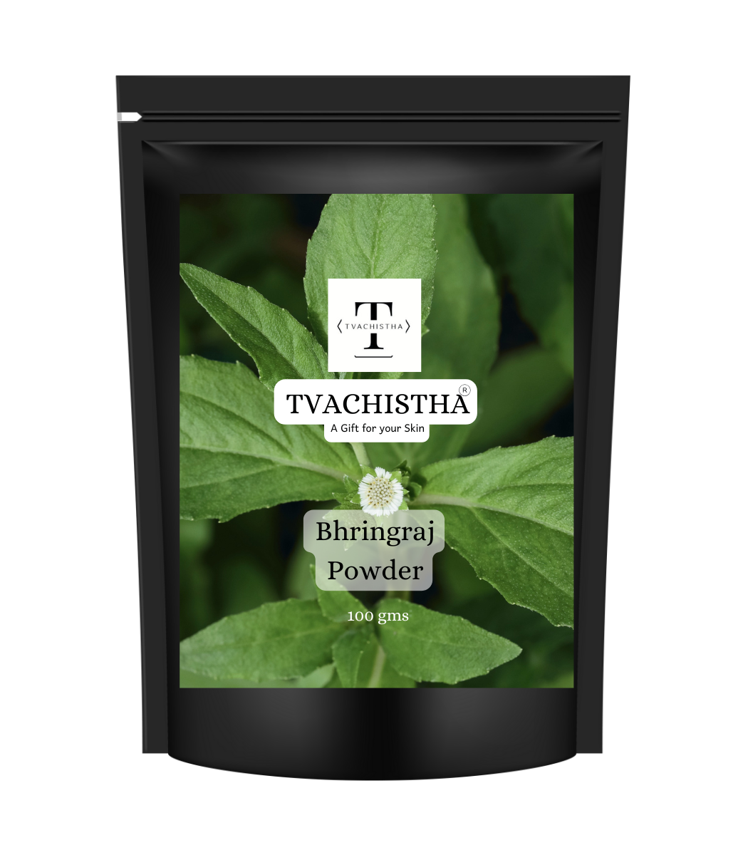 Tvachistha Bhringraj Powder for Hair Growth & Skin Care – 100g | Eclipta Alba | Natural Ayurvedic Herb for Hair Fall Control, Dandruff Relief & Glowing Skin