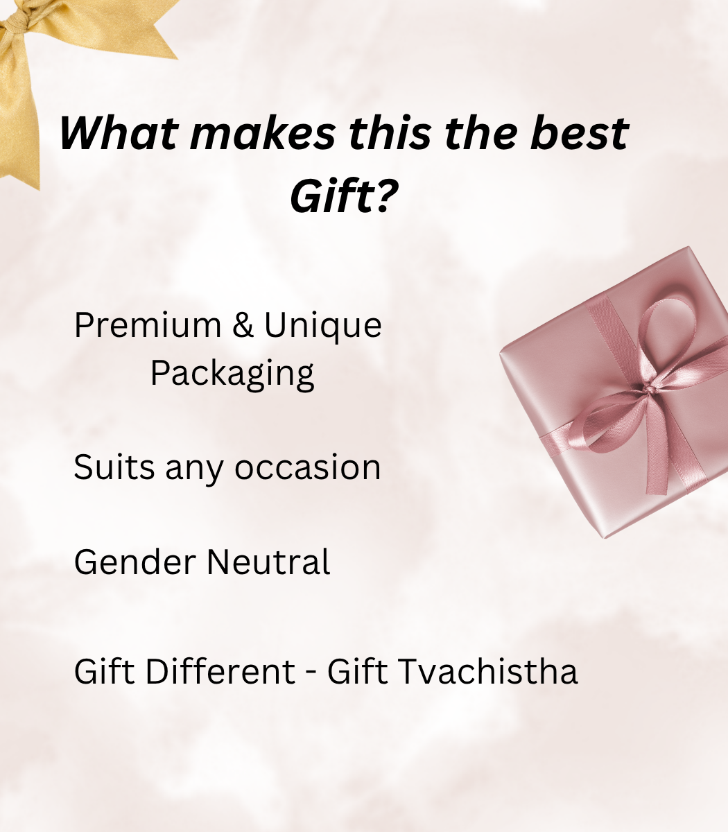 Tvachistha Hair & Skin Bliss Gift Hamper | Natural Skin & Hair Care Gift Set | Herbal Powders & Essential Oils | For Women & Men | Handmade Gifting Box