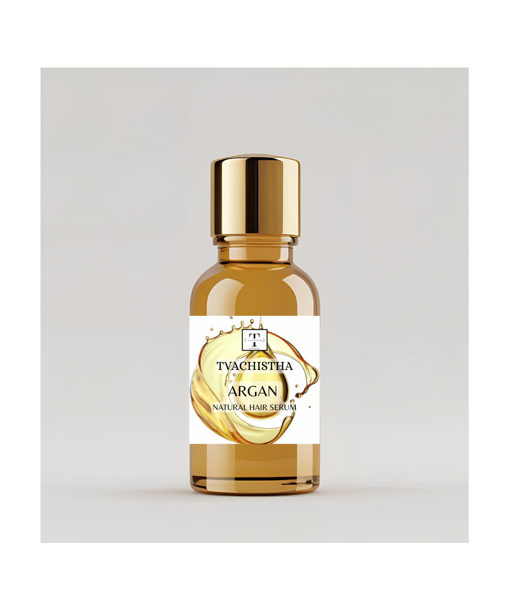 Tvachistha Argan Hair Serum for Frizz Control, Shine & Smoothness | Non-Sticky, Lightweight, Natural Nourishment for All Hair Types – 50ml