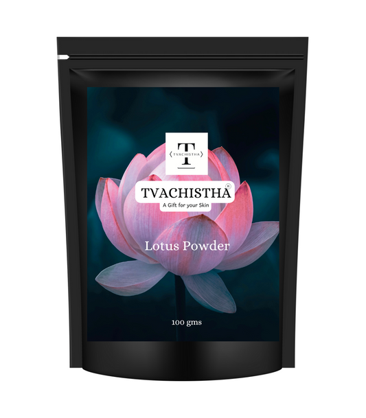 Tvachistha Pure Lotus Powder - 100% Pure & Natural | Natural Hair & Skin Care | Rich in Antioxidants, Vitamin C | Face Pack for Glowing Skin | Deep Conditioning Hair Treatment | 100g