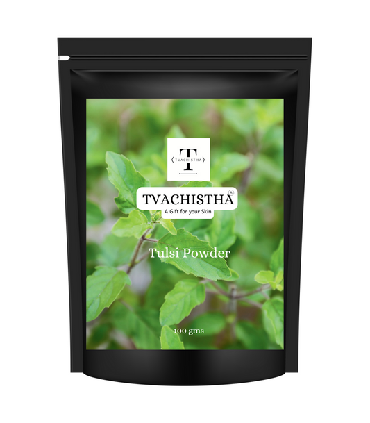 100% Pure Tulsi Powder – Natural Skin & Hair Care | Rich in Antioxidants, Vitamin C & Essential Oils | Ideal for Acne Treatment, Hair Growth, Dandruff Control & Anti-Aging | 100g
