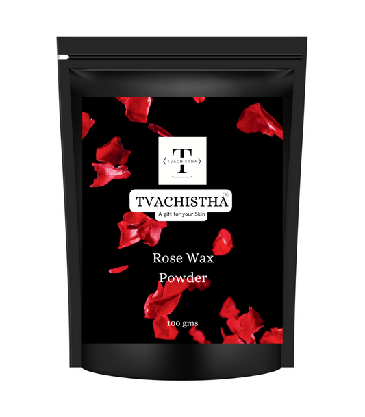Tvachistha Rose Wax Powder for Body | Natural Hair Removal & Skin Brightening | Multani Mitti, Rice Powder Blend | No Strips, Smooth Skin Finish – 100g