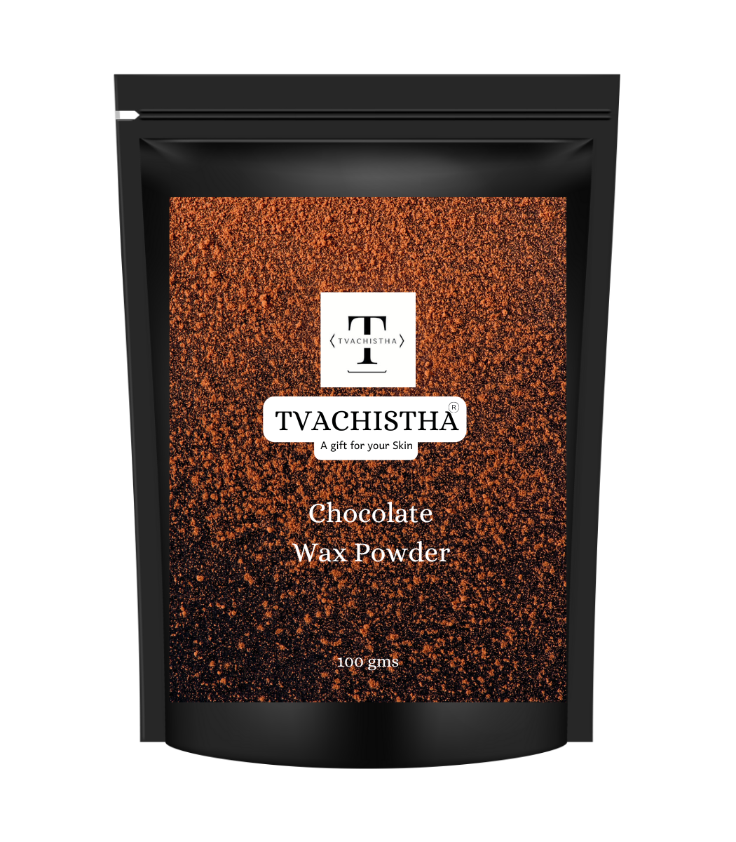 Tvachistha Chocolate Wax Powder | Natural Hair Removal for Body | Skin Softening, Tan Removal, No-Strip Waxing with Cocoa | 100g