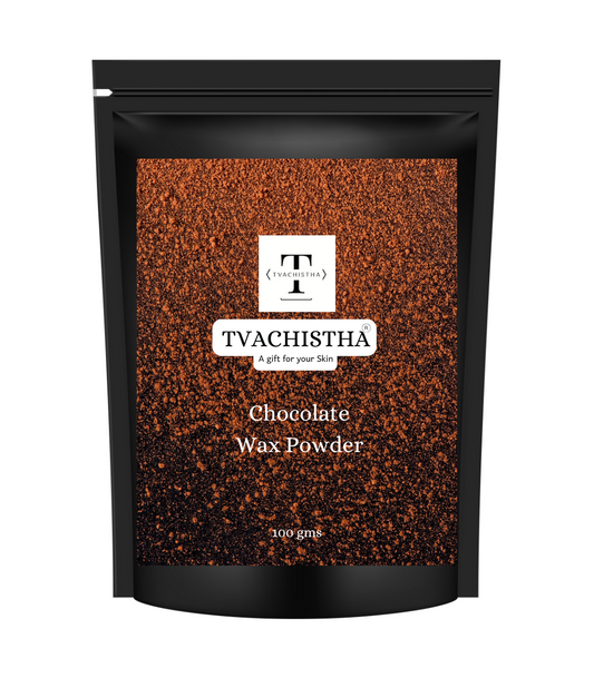 Tvachistha Chocolate Wax Powder | Natural Hair Removal for Body | Skin Softening, Tan Removal, No-Strip Waxing with Cocoa | 100g