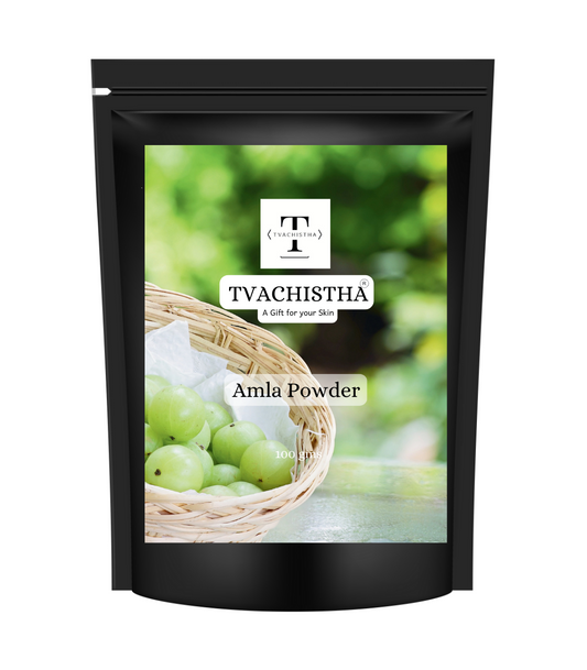 Tvachistha Amla Powder for Hair & Skin – 100% Pure Indian Gooseberry | Natural Vitamin C Boost | Hair Growth, Dandruff Control, Skin Brightening, Anti-Aging | 100g