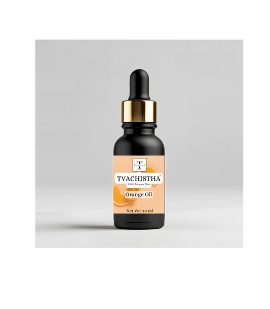 Tvachistha Orange Essential Oil – 10 ml | 100 % Pure | Brightens Skin & Fights Acne, Promotes Hair Growth, Scalp Health & Shine