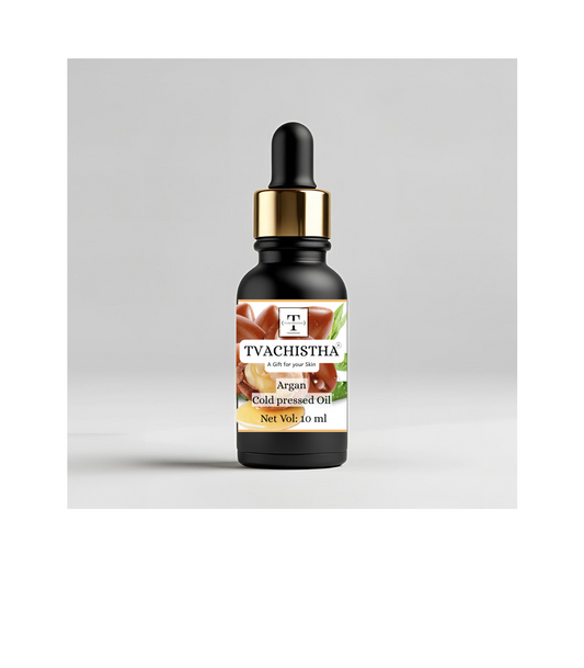 Tvachistha Cold Pressed Argan Oil for Light Oil for Frizzy, Dry & thin hair, Hair Growth, Hair Fall Control for Men & Women |100% Pure, Organic & Natural, Rich in Omega 3, Vitamin E | 10ml