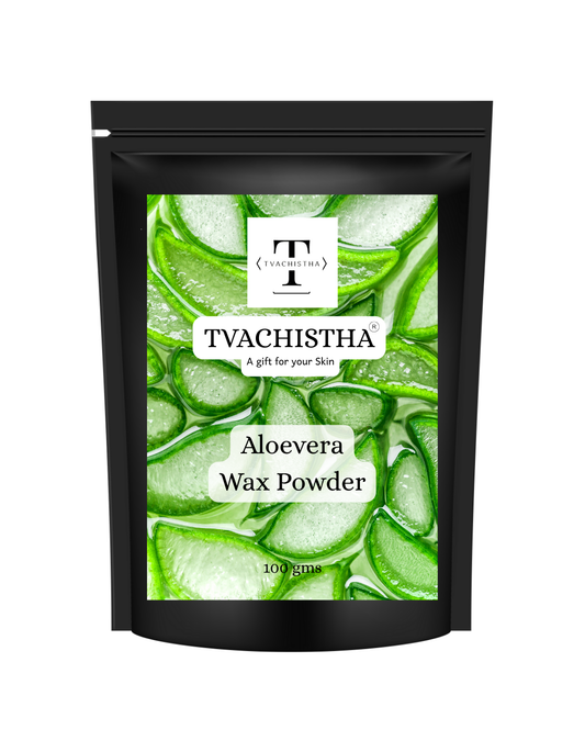 Tvachistha Aloe Vera Wax Powder for Body | Natural Hair Removal & Skin Cooling | Soothes Sensitive Skin, Chemical-Free, No-Strips Powder Wax – 100g