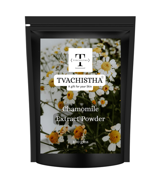 Tvachistha Chamomile Extract Powder for Glowing Skin | Premium Botanical Skin Calmer | Brightening & Anti-Inflammatory Face Pack Additive – 100g