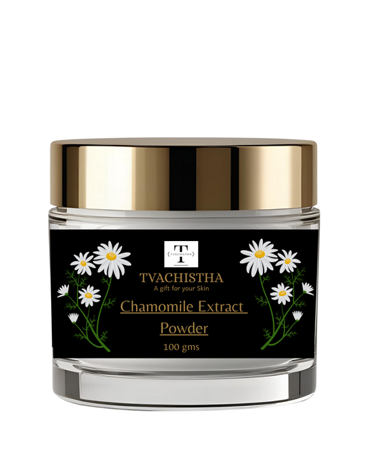 Tvachistha Chamomile Extract Powder for Glowing Skin | Premium Botanical Skin Calmer | Brightening & Anti-Inflammatory Face Pack Additive – 100g