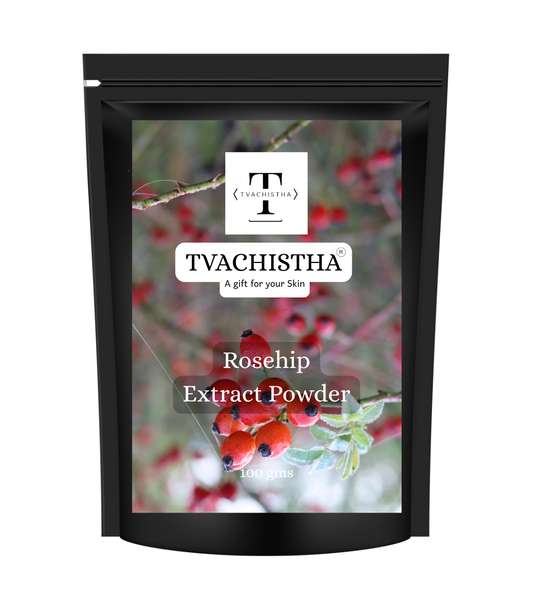 Tvachistha Rosehip Extract Powder | Vitamin C-Rich Skin Rejuvenator | Premium Botanical for Anti-Aging, Glow & Pigmentation – 100g