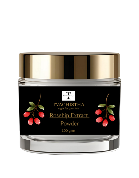 Tvachistha Rosehip Extract Powder | Vitamin C-Rich Skin Rejuvenator | Premium Botanical for Anti-Aging, Glow & Pigmentation – 100g
