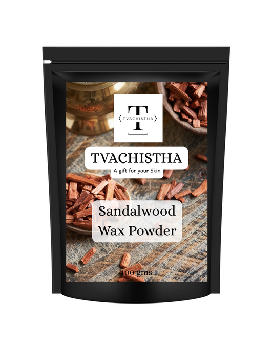 Tvachistha Sandalwood Wax Powder | Natural Hair Removal & Skin Brightening | Calms Irritated Skin, No-Strip Formula, Chemical-Free Waxing – 100g